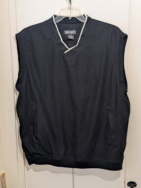 Tres Bien -Golf Vest -Pullover V-Neck -Black -XLarge -Suede Touch Microfiber